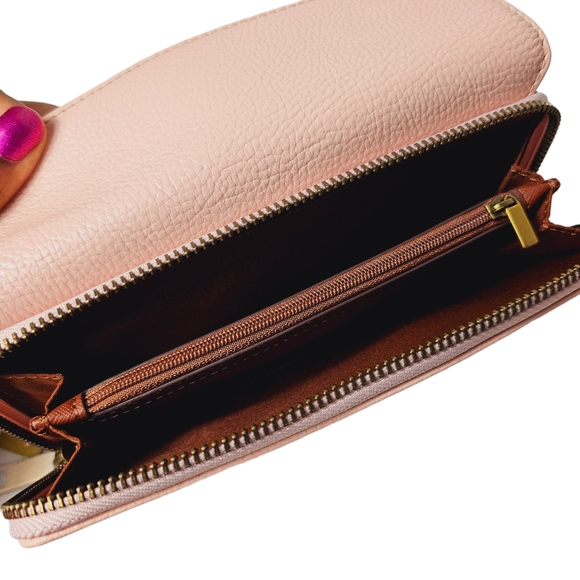 Fossil Jori Rennaisance Rose Flap Clutch RFID Wallet - Picture 4 of 7